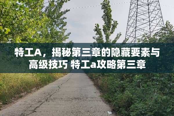 特工A，揭秘第三章的隐藏要素与高级技巧 特工a攻略第三章