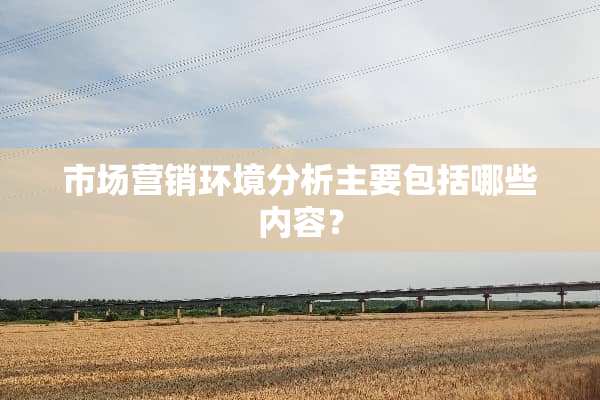 市场营销环境分析主要包括哪些内容？
