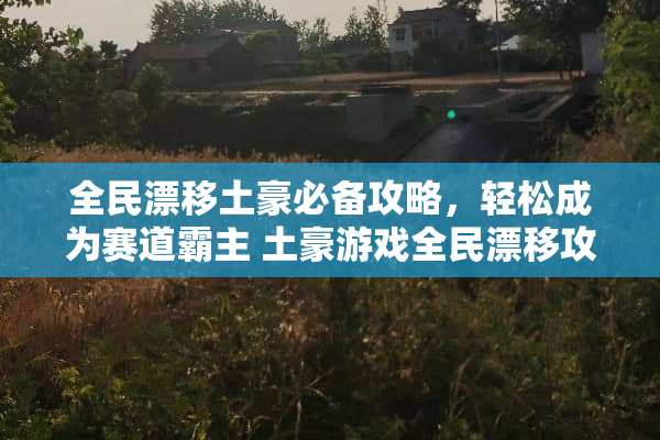 全民漂移土豪必备攻略，轻松成为赛道霸主 土豪游戏全民漂移攻略
