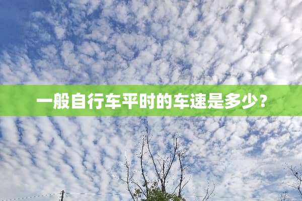 一般自行车平时的车速是多少？