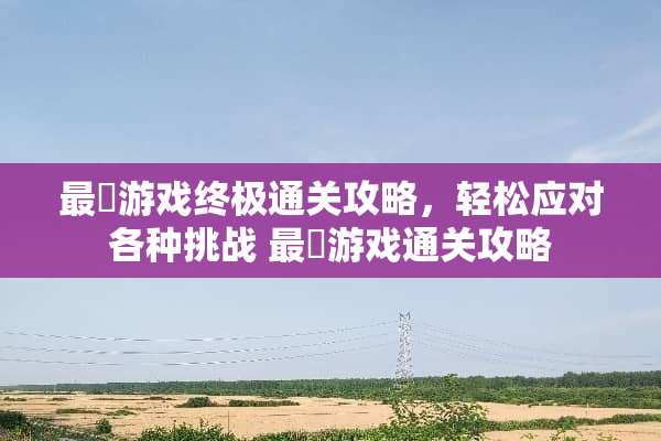 最囧游戏终极通关攻略，轻松应对各种挑战 最囧游戏通关攻略