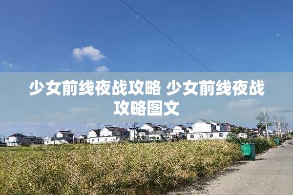 少女前线夜战攻略 少女前线夜战攻略图文