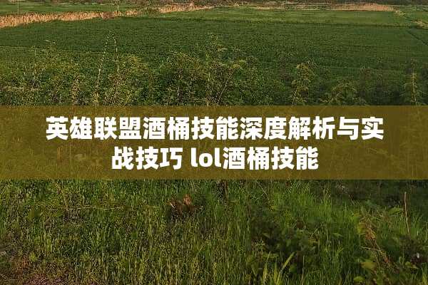 英雄联盟酒桶技能深度解析与实战技巧 lol酒桶技能