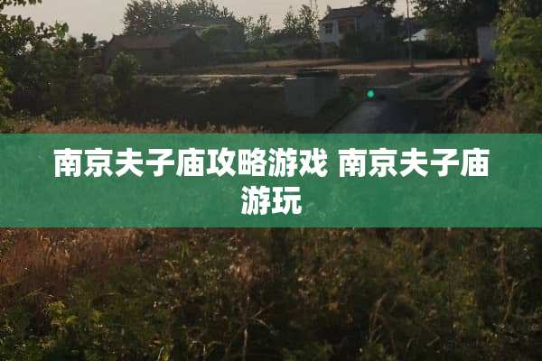 南***庙攻略游戏 南***庙游玩