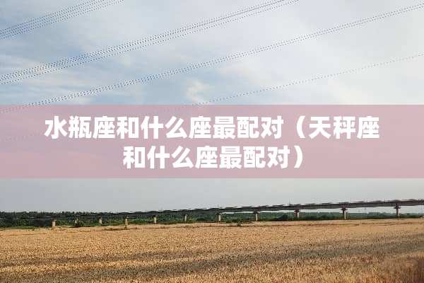 水瓶座和什么座最配对（天秤座和什么座最配对）