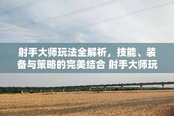 射手大师玩法全解析，技能、装备与策略的完美结合 射手大师玩法