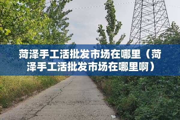 菏泽手工活批发市场在哪里（菏泽手工活批发市场在哪里啊）