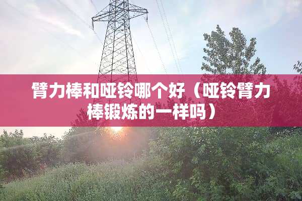 臂力棒和哑铃哪个好（哑铃臂力棒锻炼的一样吗）