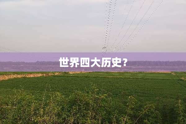 世界四大历史？