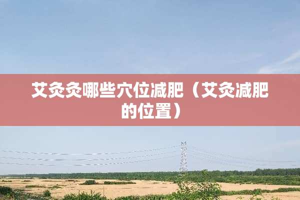 艾灸灸哪些穴位减肥（艾灸减肥的位置）