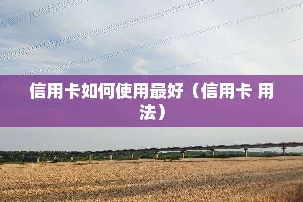 ***如何使用最好（*** 用法）