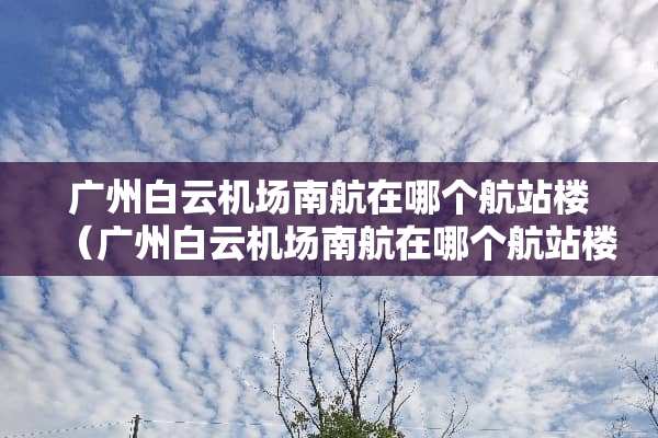 广州白云机场南航在哪个航站楼（广州白云机场南航在哪个航站楼登机）