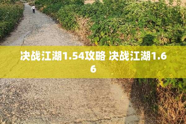 决战江湖1.54攻略 决战江湖1.66
