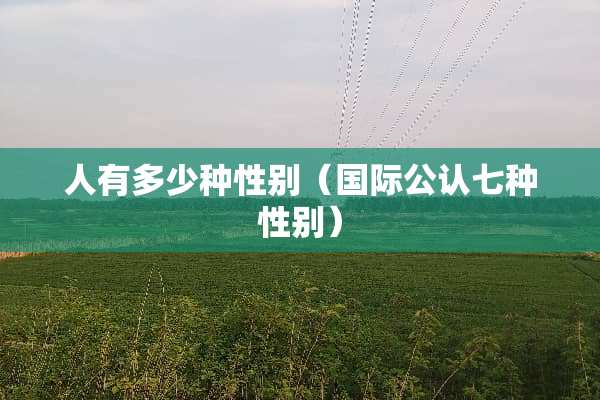 人有多少种性别（国际公认七种性别）