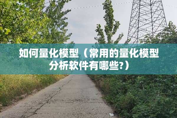 如何量化模型（常用的量化模型分析软件有哪些?）