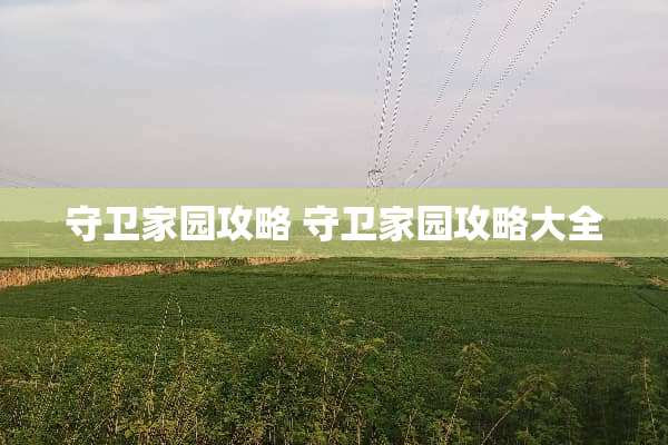 守卫家园攻略 守卫家园攻略大全