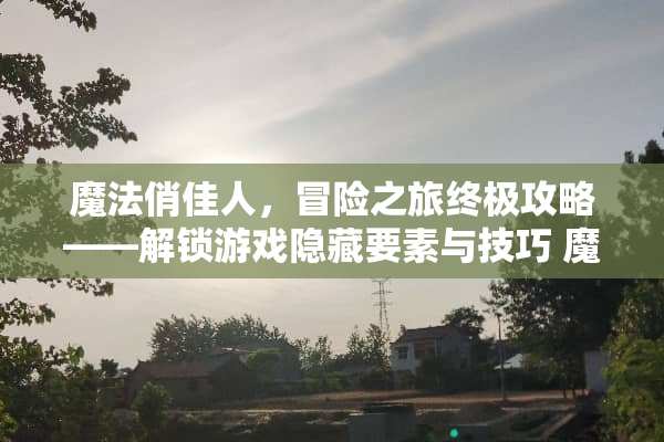 魔法俏佳人，冒险之旅终极攻略——解锁游戏隐藏要素与技巧 魔法俏佳人游戏攻略