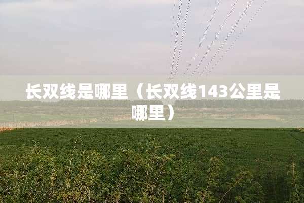 长双线是哪里（长双线143公里是哪里）