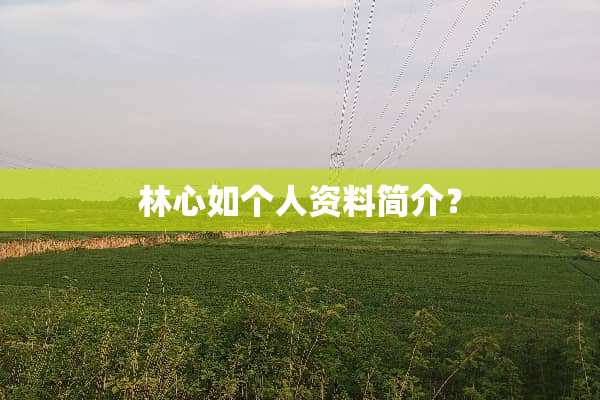 林心如个人资料简介？
