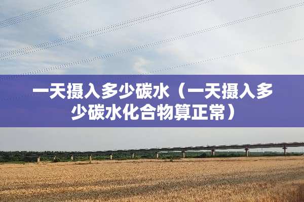 一天摄入多少碳水（一天摄入多少碳水化合物算正常）