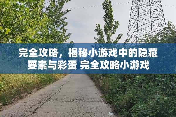 完全攻略，揭秘小游戏中的隐藏要素与彩蛋 完全攻略小游戏