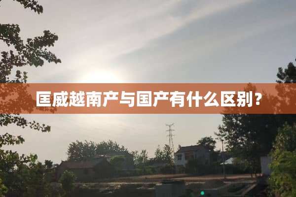 匡威越南产与国产有什么区别？