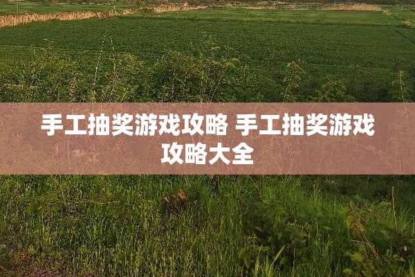 手工抽奖游戏攻略 手工抽奖游戏攻略大全