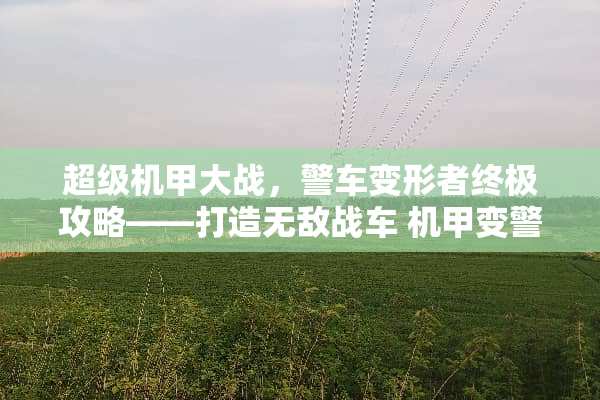超级机甲大战，警车变形者终极攻略——打造无敌战车 机甲变警车游戏攻略