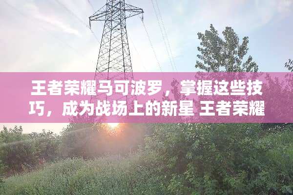 王者荣耀马可波罗，掌握这些技巧，成为战场上的新星 王者荣耀马可波罗玩法