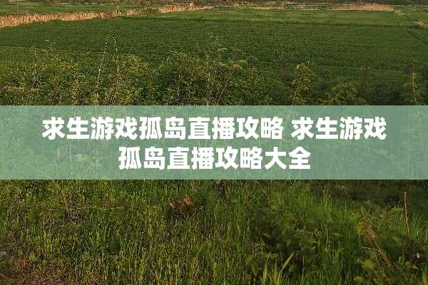 求生游戏孤岛直播攻略 求生游戏孤岛直播攻略大全