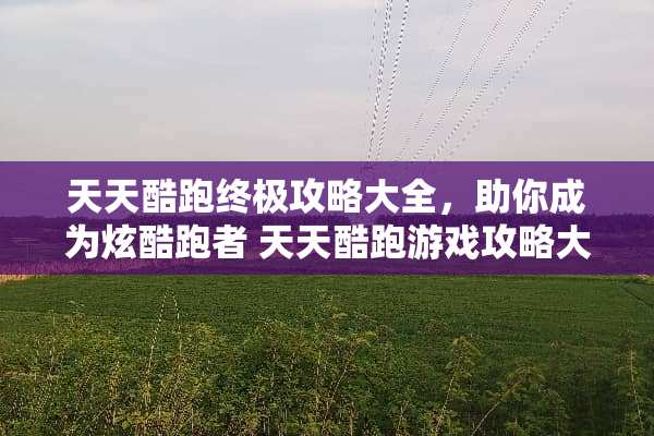 天天酷跑终极攻略大全，助你成为炫酷跑者 天天酷跑游戏攻略大全