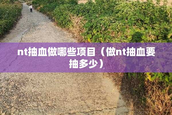nt抽血做哪些项目（做nt抽血要抽多少）