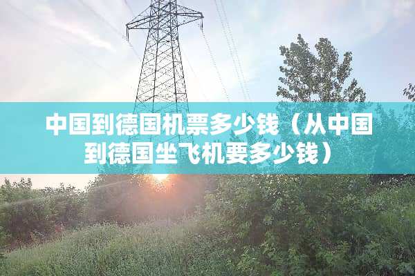 中国到德国机票多少钱（从中国到德国坐飞机要多少钱）