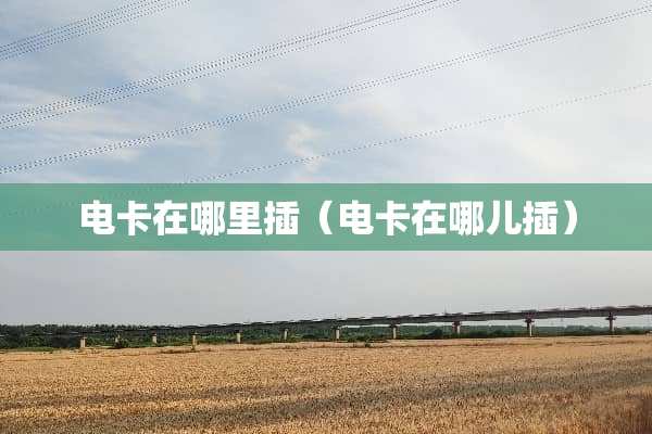 电卡在哪里插（电卡在哪儿插）