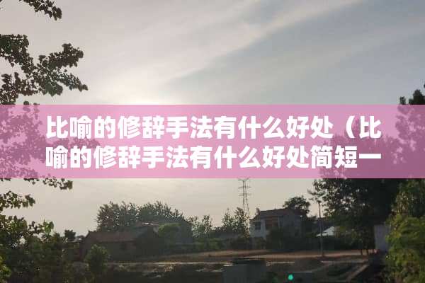 比喻的修辞手法有什么好处（比喻的修辞手法有什么好处简短一点的句子）