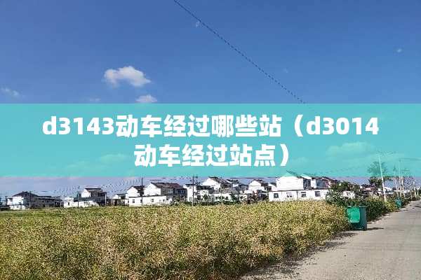 d3143动车经过哪些站（d3014动车经过站点）