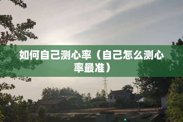 如何自己测心率（自己怎么测心率最准）