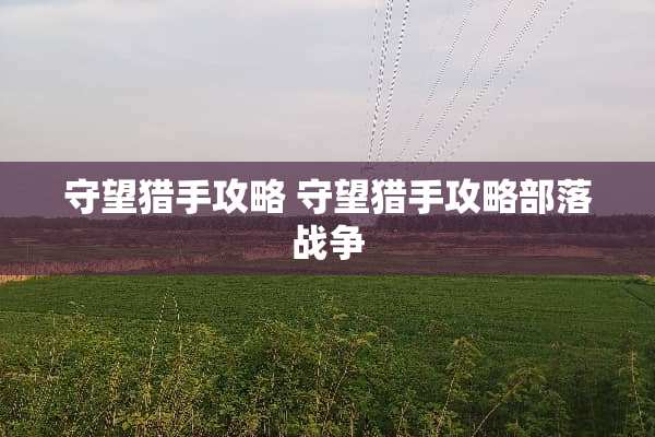 守望猎手攻略 守望猎手攻略部落战争