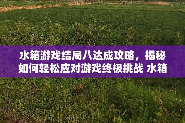 水箱游戏结局八达成攻略，揭秘如何轻松应对游戏终极挑战 水箱游戏结局八达成攻略