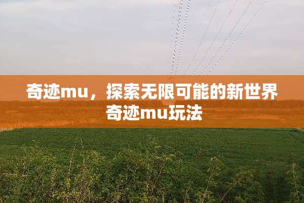 奇迹mu，探索无限可能的新世界 奇迹mu玩法