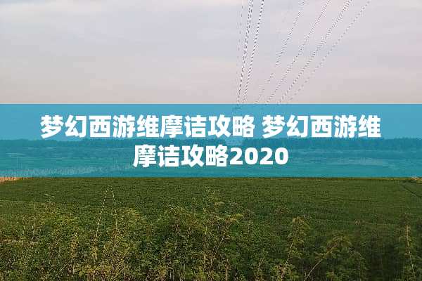 梦幻西游维摩诘攻略 梦幻西游维摩诘攻略2020