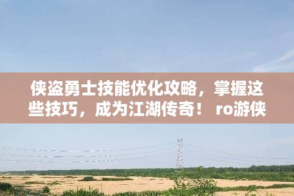 侠盗勇士技能优化攻略，掌握这些技巧，成为江湖传奇！ ro游侠技能