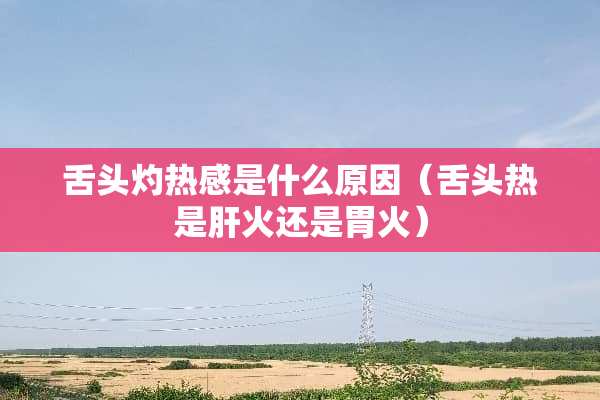 舌头灼热感是什么原因（舌头热是肝火还是胃火）