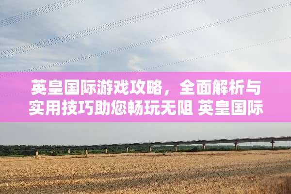 英皇国际游戏攻略，全面解析与实用技巧助您畅玩无阻 英皇国际全部游戏攻略