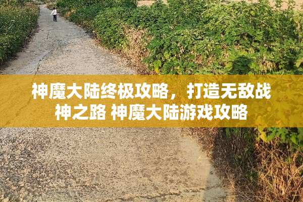 神魔**终极攻略，打造无敌战神之路 神魔**游戏攻略