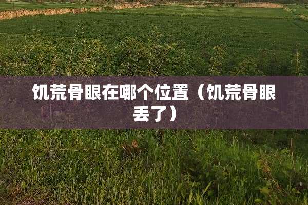 饥荒骨眼在哪个位置（饥荒骨眼丢了）