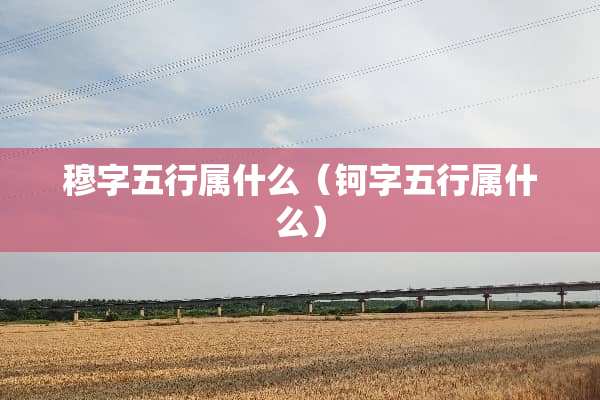 穆字五行属什么（钶字五行属什么）