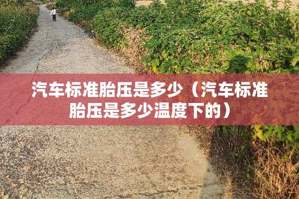 汽车标准胎压是多少（汽车标准胎压是多少温度下的）