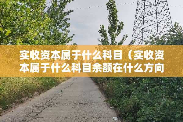 实收资本属于什么科目（实收资本属于什么科目余额在什么方向）