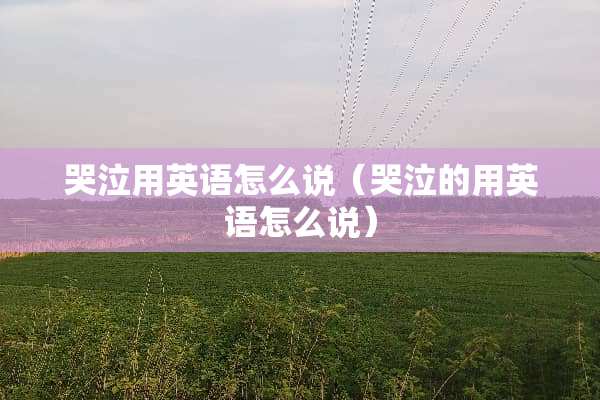 哭泣用英语怎么说（哭泣的用英语怎么说）